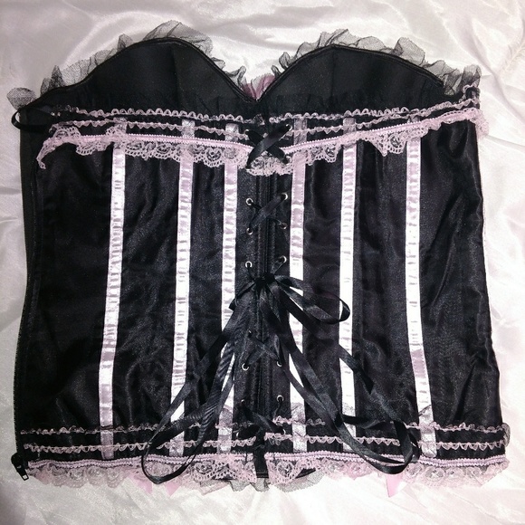 SOLD on another site Black and pink corset - Picture 4 of 4